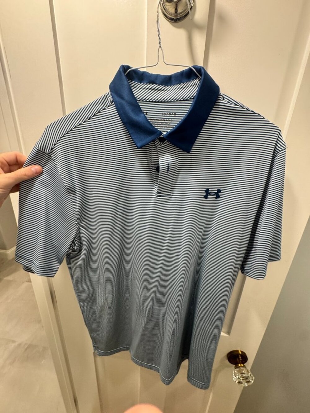 Under Armour The Performance Polo Striped Mens Large